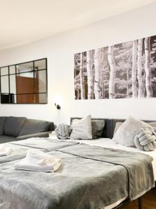 Cama ou camas em um quarto em modern living in Karlsruhe - frieden apartments