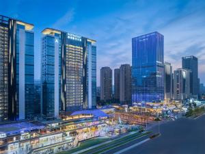 Una vista general de Xianyang o una vista desde la ciudad tomada desde el hotel