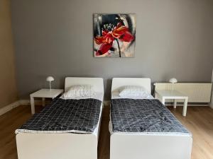 Кровать или кровати в номере Room in the center of Enschede