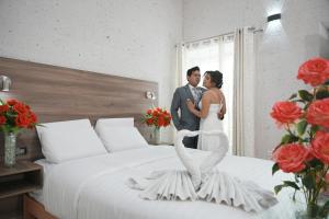 Katil atau katil-katil dalam bilik di PRIVATE ROOMS - DOWNTOWN AREQUIPA - Adults Only