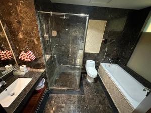 Meritz Hotel tesisinde bir banyo