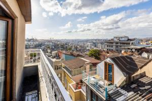 a view of a city from a balcony at Santa Rio Gold Taxim Hotel in Istanbul