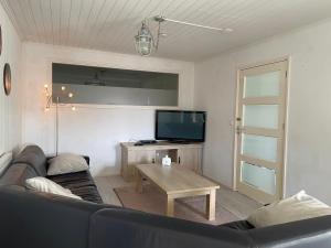 Sjónvarps- og/eða afþreyingartæki á Fijne woning op hippische accommodatie aan de rand van Dokkum