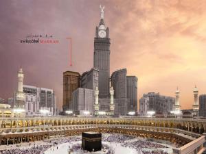 a rendering of a city with a clock tower at Swissotel Makkah in Makkah