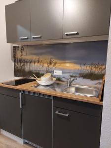 A kitchen or kitchenette at Ferienwohnung Walsrode