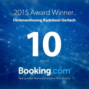 a sign that reads bookselling with the words real costsreal experiencesreal at Ferienwohnung Radebeul Gerlach in Radebeul