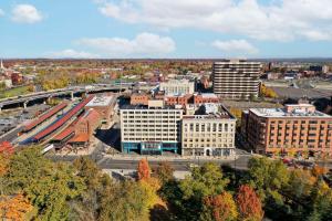 an aerial view of a city with buildings at The Capitol Hotel, Ascend Hotel Collection in Hartford