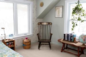 A seating area at Rustic Farmhouse in Gaspereau Valley Wine Country!