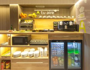 Una cocina o kitchenette en Hotel A Pamplona