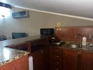 a kitchen with a sink and a counter top at Anastasia in Mtskheta