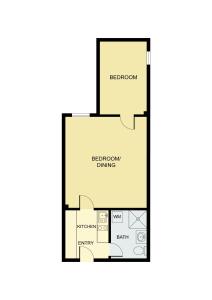 een foto van een plattegrond van een huis bij Central Stockerau View 2 BR for 4 in Stockerau