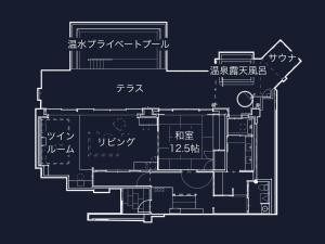 Naktsmītnes Awaji Yumesenkei telpu plāns