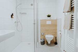 Moderne Wohnung in Dernbach WW tesisinde bir banyo