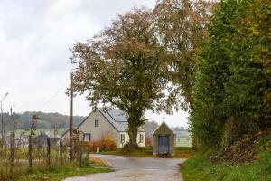 una piccola casa sul lato di una strada di La Chamallow Cœur d'Artichaud a Dinant