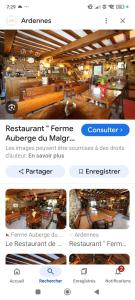 een screenshot van een webpagina voor een restaurant functie apparaat au markt bij La Rose du Bel Homme in Rocroi