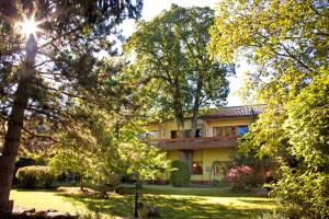 a house with trees in front of it at Appartementhaus Witzmann in Bad Vöslau