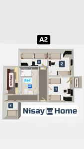 Půdorys ubytování Nisay Home - 4 Room Apartment - Nr2