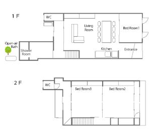 城下町の一棟貸し 今来 Konrai - Private-use guesthouse平面圖