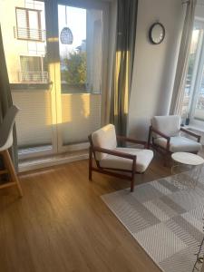 Χώρος καθιστικού στο Apartament Calineczka