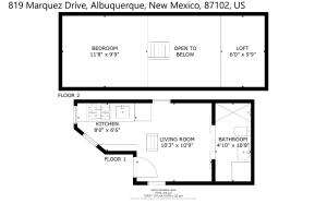 The floor plan of Agave Tiny House at Cactus Flower-HOT TUB-Pet Friendly-No Pet Fees!