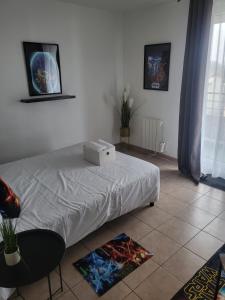 Giường trong phòng chung tại C301 Appartement Proche DisneyLand Paris