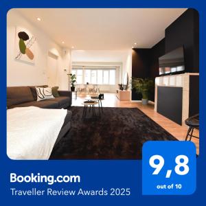 Cosy apartment Airport Brussels with terrace tesisinde bir odada yatak veya yataklar