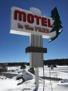 Motel In The Pines durante el invierno