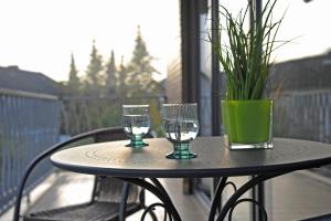 En balkon eller terrasse på Speyer auf Zeit - FeWo & Boardinghouse