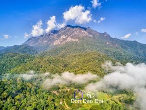 una vista aerea di una montagna con nuvole di Doo-Dao-Doi Farm & Stay a Chiang Dao