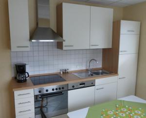 A kitchen or kitchenette at Ferienwohnung Unica im Lahntal