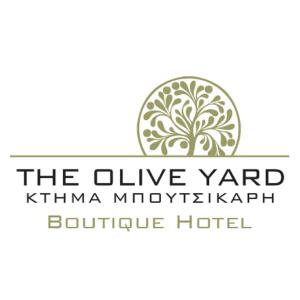 een logo voor het levendige yard kirma miyagi boutique hotel bij The Olive Yard in Gythio