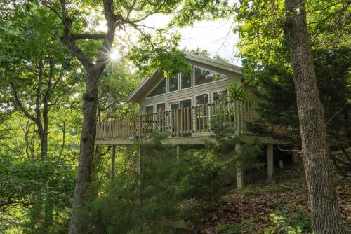 Κήπος έξω από το Beaver Lake Cottages