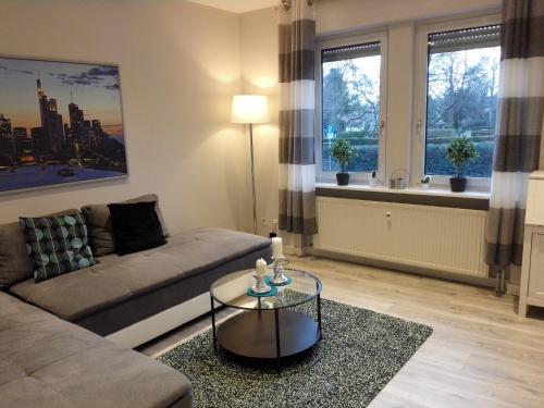 Svetainės erdvė apgyvendinimo įstaigoje Apartment Bad Homburg