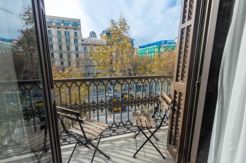 Uma varanda ou terraço em Hostalin Barcelona Passeig de Gracia