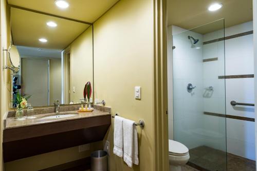 Movich Hotel de Pereira tesisinde bir banyo