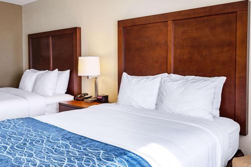 Comfort Inn & Suites Niagara Falls Blvd USA tesisinde bir odada yatak veya yataklar