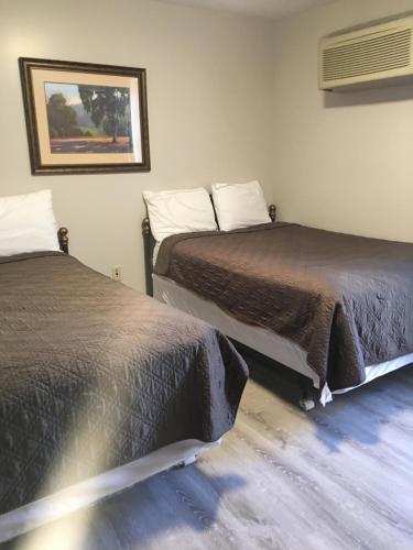 - deux lits assis l'un à côté de l'autre dans une pièce dans l'établissement All Suites Inn Budget Host, à Lewisburg