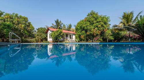 SaffronStays Casa Manga, Karjat - pet-friendly pool villa near ND's Film World and Saltt में या उसके करीब स्विमिंग पूल