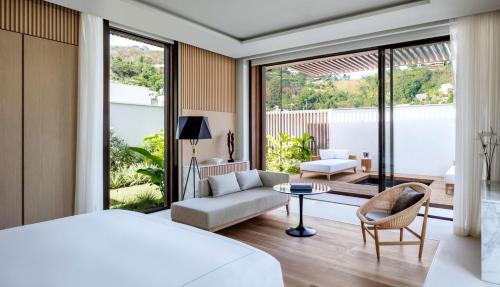 A seating area at Silversands Resort Grenada at Grand Anse