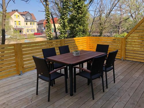 A balcony or terrace at Haus an der Bode