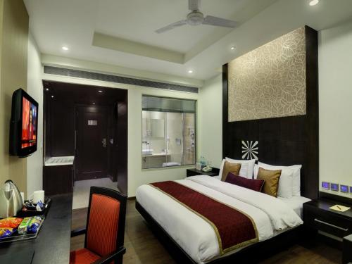 Vuode tai vuoteita majoituspaikassa Hotel Godwin Deluxe -Near New Delhi Railway Station - Paharganj