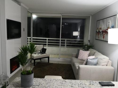 CPM Apartment tesisinde bir oturma alanı