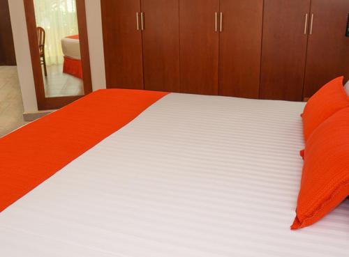 Giường trong phòng chung tại Hotel Viva Villahermosa