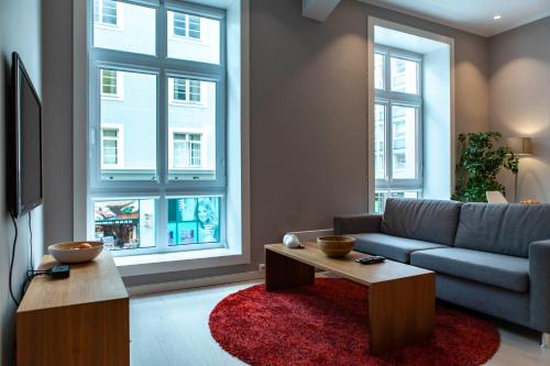 Atpūtas zona naktsmītnē Forenom Serviced Apartments Bergen City