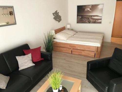 Lova arba lovos apgyvendinimo įstaigoje Steiner Strandappartements Appartement 307 Süd- Landseite