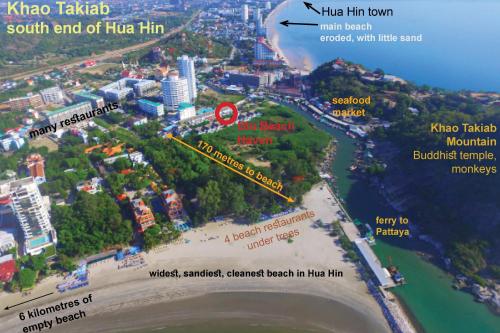 um mapa de kota kinabalu extremo sul de kota kinabalu em Blu Beach Haven em Hua Hin