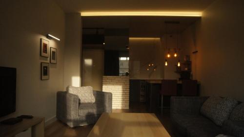 Atpūtas zona naktsmītnē Art Apartment Szczecin II