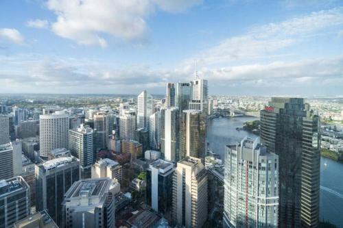 General view ng Brisbane o city view na kinunan mula sa apartment