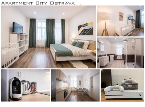 Posteľ alebo postele v izbe v ubytovaní FAMILY Apartment OSTRAVA