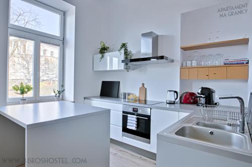 Η κουζίνα ή μικρή κουζίνα στο Apartament na Granicy / Apartment on the border